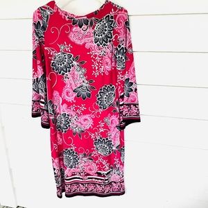 Pink & Navy Paisley dress by Shelby & Palmer